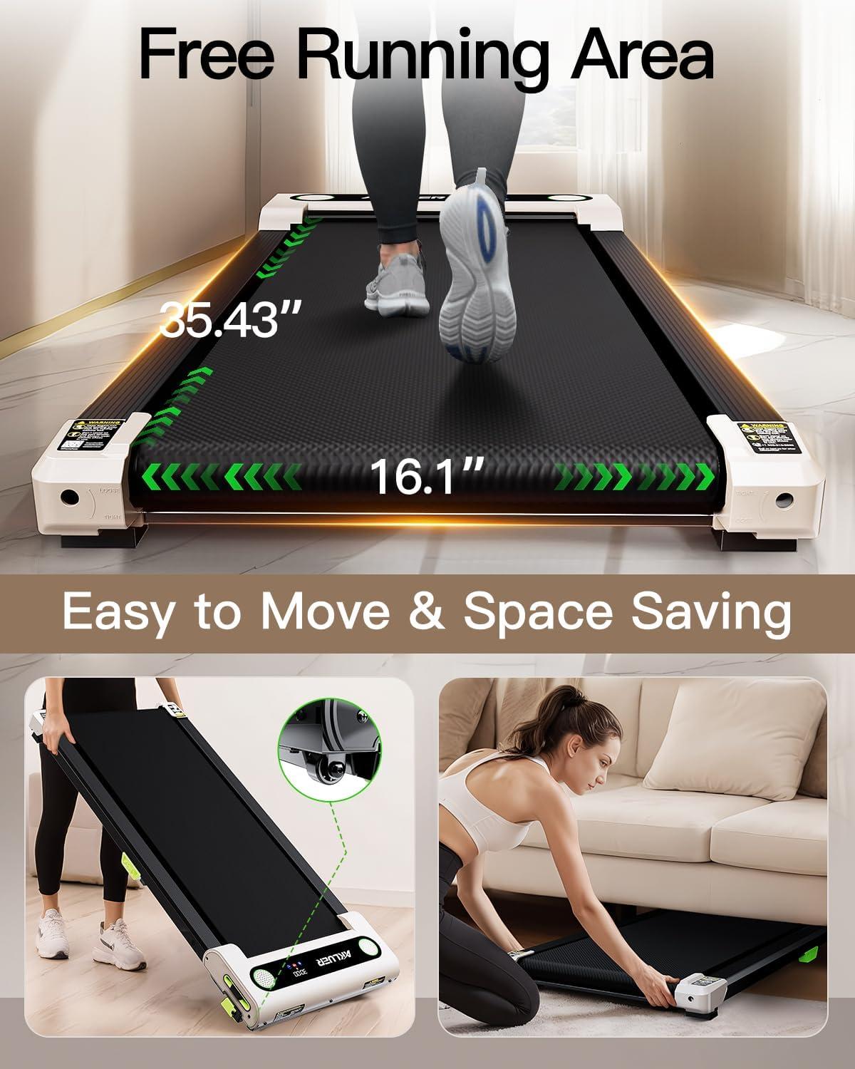 imageAKLUER Walking Pad with Incline Under Desk Treadmill for Home 25HP Portable Treadmills with Remote Control 4 in 1 Incline Treadmill with LED Display