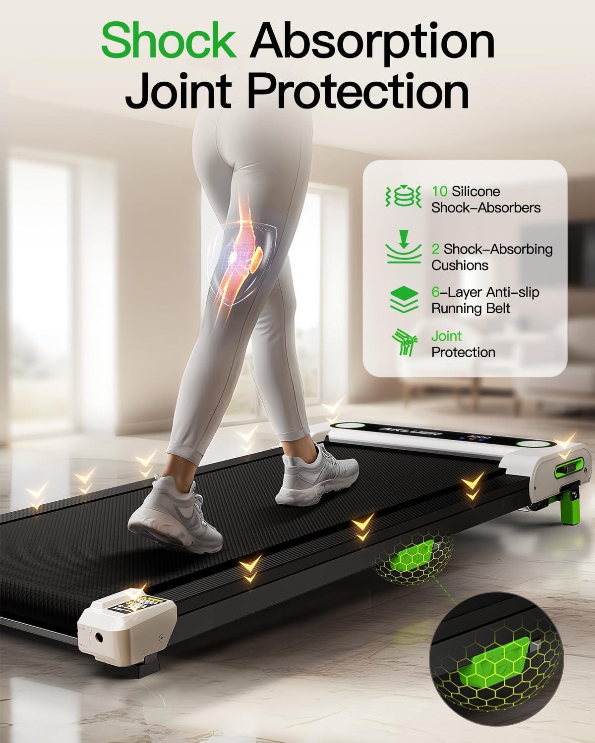 imageAKLUER Walking Pad with Incline Under Desk Treadmill for Home 25HP Portable Treadmills with Remote Control 4 in 1 Incline Treadmill with LED Display