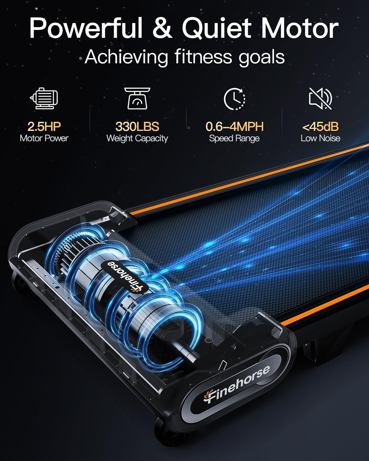 imageAkluer 13 6Level Walking Pad with Auto Incline  Treadmill with Auto Incline and Remote Control 330Lbs Capacity Portable Compact Treadmill for Home Office LED DisplayOrange