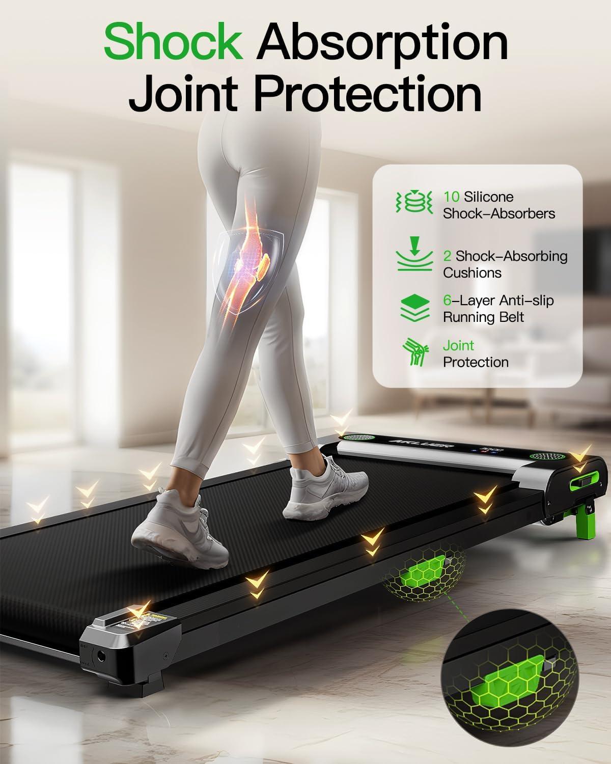imageWalking Pad with Incline Akluer Incline Treadmills for Home 25 HP Under Desk Treadmill Small with Remote Control Walking Pad Small Treadmill with LED DisplayBlack