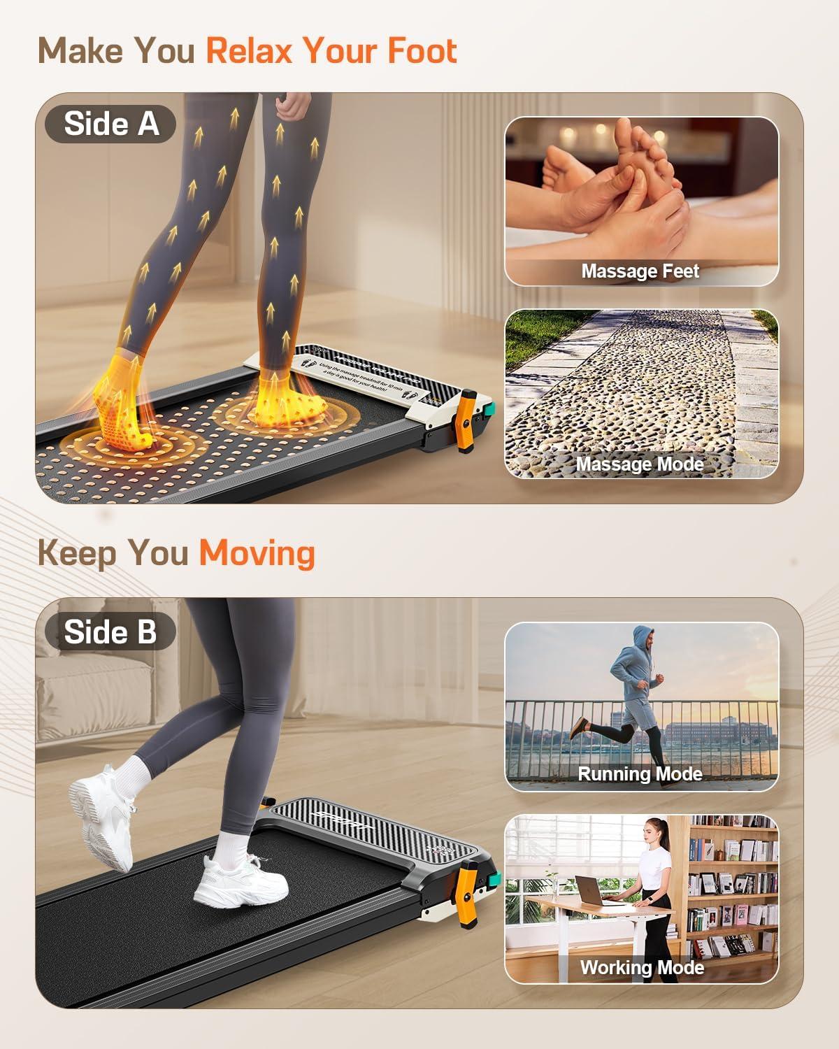 imageWalking Pad with Incline Akluer Incline Treadmills for Home 25 HP Under Desk Treadmill Small with Remote Control Walking Pad Small Treadmill with LED DisplayLight Black