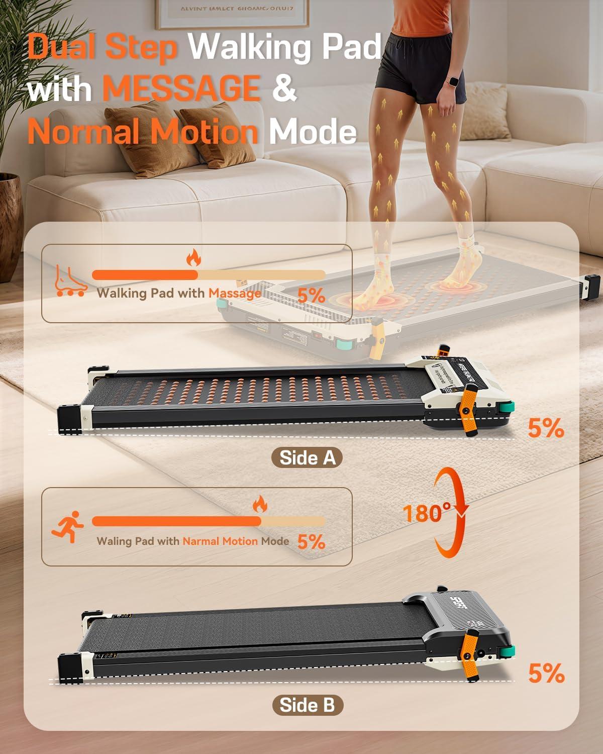 imageWalking Pad with Incline Akluer Incline Treadmills for Home 25 HP Under Desk Treadmill Small with Remote Control Walking Pad Small Treadmill with LED DisplayLight Black