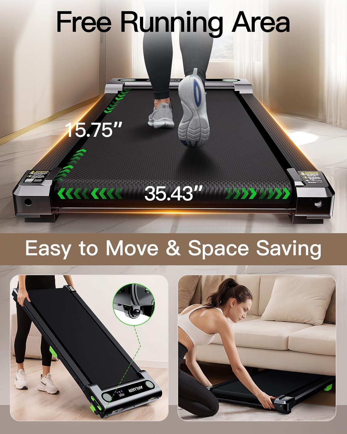 imageWalking Pad with Incline Akluer Incline Treadmills for Home 25 HP Under Desk Treadmill Small with Remote Control Walking Pad Small Treadmill with LED DisplayRaven