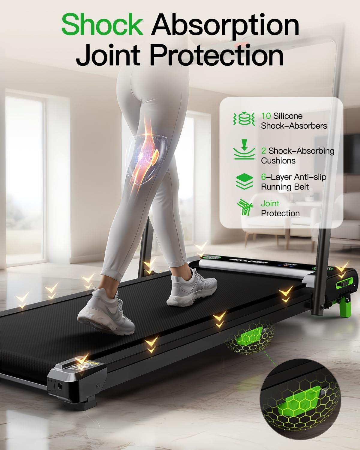 imageWalking Pad with Incline Akluer Incline Treadmills for Home 25 HP Under Desk Treadmill Small with Remote Control Walking Pad Small Treadmill with LED DisplayBlackHandrail