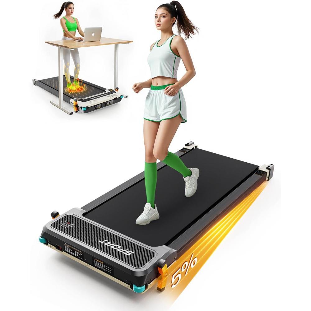 imageWalking Pad with Incline Akluer Incline Treadmills for Home 25 HP Under Desk Treadmill Small with Remote Control Walking Pad Small Treadmill with LED DisplayLight Black