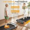 imageAKLUER Walking Pad with Incline  DualSided 2 in 1 Under Desk Treadmill with Shiatsu Foot Massager 330LBs Walking Pad Treadmills for Home and Office LED Display and Remote ControlWhite