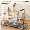 imageAKLUER Walking Pad with Incline  DualSided 2 in 1 Under Desk Treadmill with Shiatsu Foot Massager 330LBs Walking Pad Treadmills for Home and Office LED Display and Remote ControlWhite