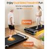 imageAKLUER Walking Pad with Incline  DualSided 2 in 1 Under Desk Treadmill with Shiatsu Foot Massager 330LBs Walking Pad Treadmills for Home and Office LED Display and Remote ControlBlack