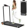 imageAKLUER Walking Pad with Incline  DualSided 2 in 1 Under Desk Treadmill with Shiatsu Foot Massager 330LBs Walking Pad Treadmills for Home and Office LED Display and Remote ControlWhite