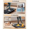imageAKLUER Walking Pad with Incline  DualSided 2 in 1 Under Desk Treadmill with Shiatsu Foot Massager 330LBs Walking Pad Treadmills for Home and Office LED Display and Remote ControlBlack