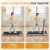 imageAKLUER Walking Pad with Incline  DualSided 2 in 1 Under Desk Treadmill with Shiatsu Foot Massager 330LBs Walking Pad Treadmills for Home and Office LED Display and Remote ControlWhite