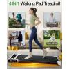 imageAKLUER Walking Pad with Incline Under Desk Treadmill for Home 25HP Portable Treadmills with Remote Control 4 in 1 Incline Treadmill with LED Display