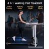 imageAkluer 13 6Level Walking Pad with Auto Incline  Treadmill with Auto Incline and Remote Control 330Lbs Capacity Portable Compact Treadmill for Home Office LED DisplayDark Black