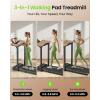 imageAkluer Walking Pad Treadmill 330lbs Capacity Compact Walking Pad 25HP Desk Treadmills 45dB Silent Operation Foldable Treadmill with Remote Control for Home OfficeBlackDesk