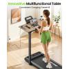 imageAkluer Walking Pad Treadmill 330lbs Capacity Compact Walking Pad 25HP Desk Treadmills 45dB Silent Operation Foldable Treadmill with Remote Control for Home OfficeBlackDesk