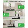 imageAkluer Walking Pad Treadmill 330lbs Capacity Compact Walking Pad 25HP Desk Treadmills 45dB Silent Operation Foldable Treadmill with Remote Control for Home OfficeBlackHandrail