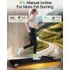 imageWalking Pad with Incline Akluer Incline Treadmills for Home 25 HP Under Desk Treadmill Small with Remote Control Walking Pad Small Treadmill with LED DisplayRaven