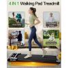 imageWalking Pad with Incline Akluer Incline Treadmills for Home 25 HP Under Desk Treadmill Small with Remote Control Walking Pad Small Treadmill with LED DisplayRaven