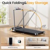 image:imageAKLUER Walking Pad with Incline  DualSided 2 in 1 Under Desk Treadmill with Shiatsu Foot Massager 330LBs Walking Pad Treadmills for Home and Office LED Display and Remote ControlLight Black
