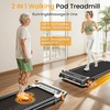 image:imageAKLUER Walking Pad with Incline  DualSided 2 in 1 Under Desk Treadmill with Shiatsu Foot Massager 330LBs Walking Pad Treadmills for Home and Office LED Display and Remote ControlLight Black