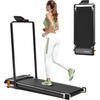 image:imageAKLUER Walking Pad with Incline  DualSided 2 in 1 Under Desk Treadmill with Shiatsu Foot Massager 330LBs Walking Pad Treadmills for Home and Office LED Display and Remote ControlLight Black