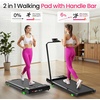 image:imageAkluer Walking Pad Treadmill Portable Under Desk Treadmill 330lbs Capacity Compact Treadmills Mini Walking Pad 25HP Portable Treadmills with Remote Control for Home Office Small SpaceJet Black
