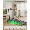 image:imageAkluer 13 6Level Walking Pad with Auto Incline  Treadmill with Auto Incline and Remote Control 330Lbs Capacity Portable Under Desk Treadmill for Home Office LED DisplayDeep Black