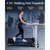 image:imageAkluer 13 6Level Walking Pad with Auto Incline  Treadmill with Auto Incline and Remote Control 330Lbs Capacity Portable Under Desk Treadmill for Home Office LED DisplayLight Black